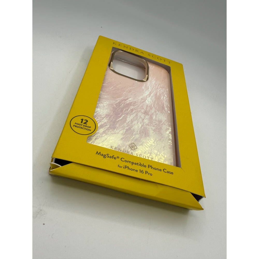 Kendra Scott Phone Case iPhone 16 Pro Pink Open Box MagSafe Iridescent 12ft Drop